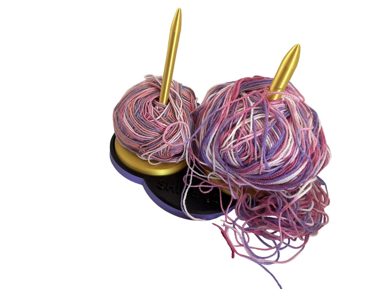 Crochet Yarn Spinner | Choose 10mm or 15mm Thickness | Single or Double Spinner | Variety of Colors - Shire 3D